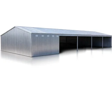 Wiata stalowa 27x10 m Dach dwuspadowy Ocynk