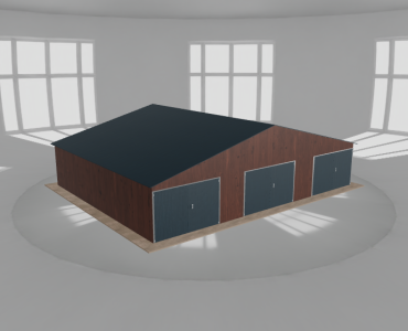 Garaż blaszany 11.5x9m trzystanowiskowy
  dwuspadowy Ciemny orzech