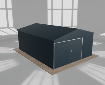 Garaż blaszany 4.5x6m jednostanowiskowy
  dwuspadowy Grafit