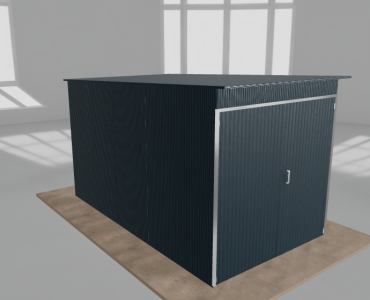 Garaż blaszany 2x3.5m jednostanowiskowy
  spad w tył Grafit