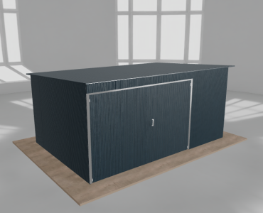 Garaż blaszany 4.5x3m jednostanowiskowy
  spad w tył Grafit