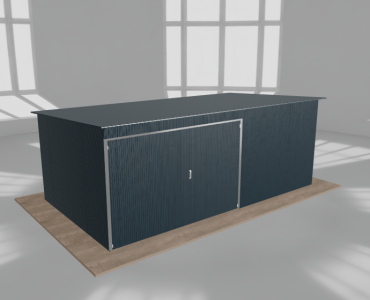 Garaż blaszany 5.5x3m jednostanowiskowy
  spad w tył Grafit