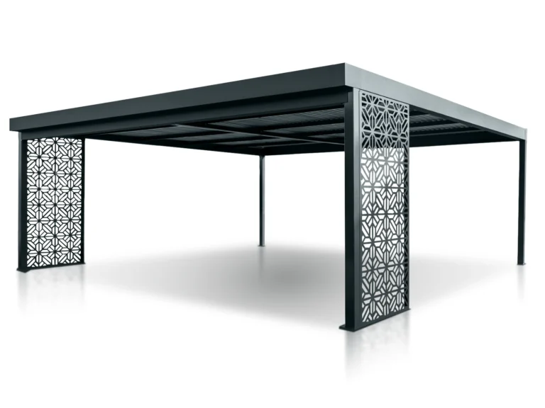 Carport Ażurowe Panele - Wiata garażowa 6x6 m
