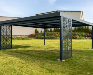 Carport Ażurowe Panele - Wiata garażowa 6x6 m