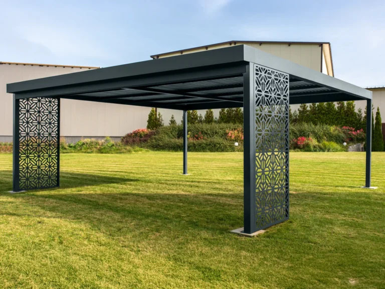 Carport Ażurowe Panele - Wiata garażowa 6x6 m