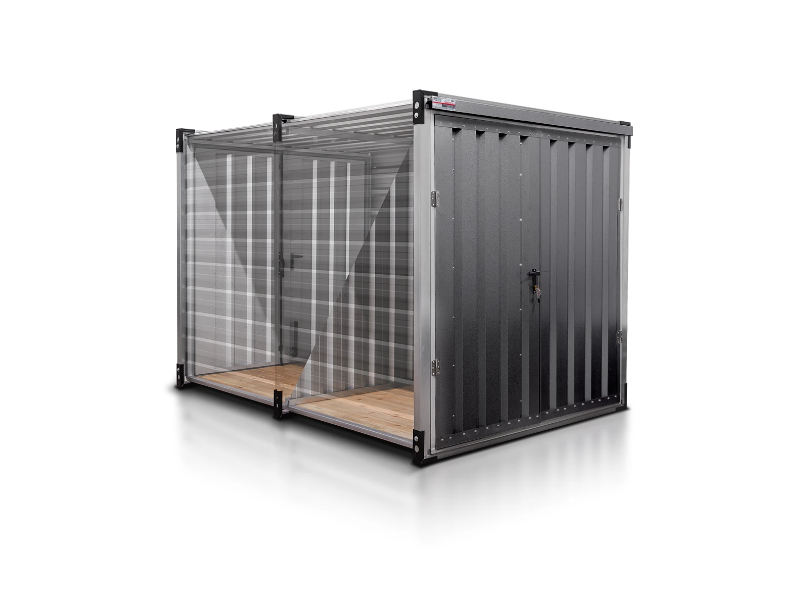 kontener magazynowy podwojny 3 m antracyt