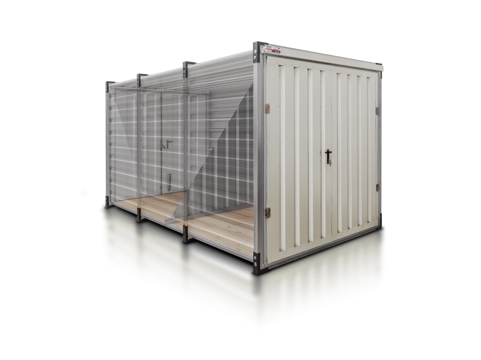 Kontener Magazynowy Podwojny 4 M Szara Biel