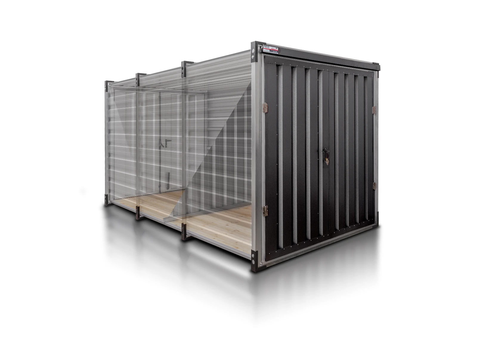 kontener magazynowy podwojny 4 m antracyt