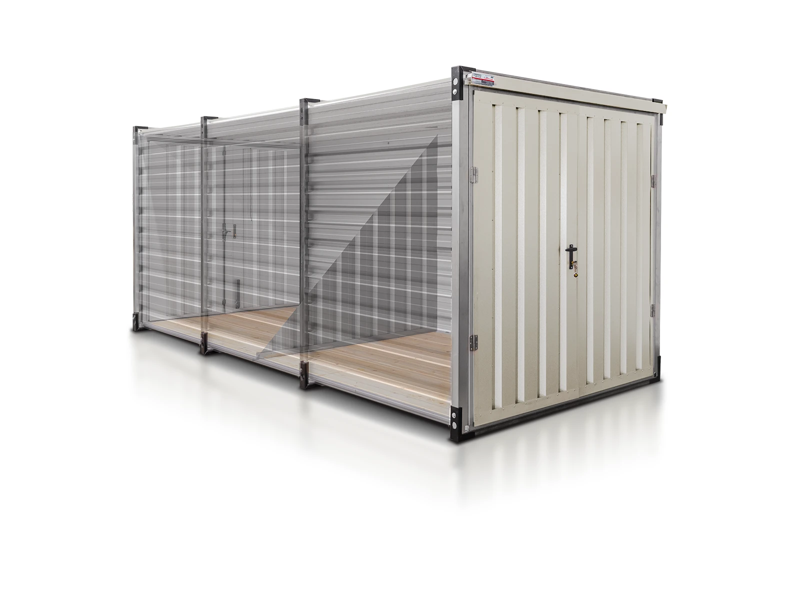 Kontener Magazynowy Podwojny 5 M Szara Biel