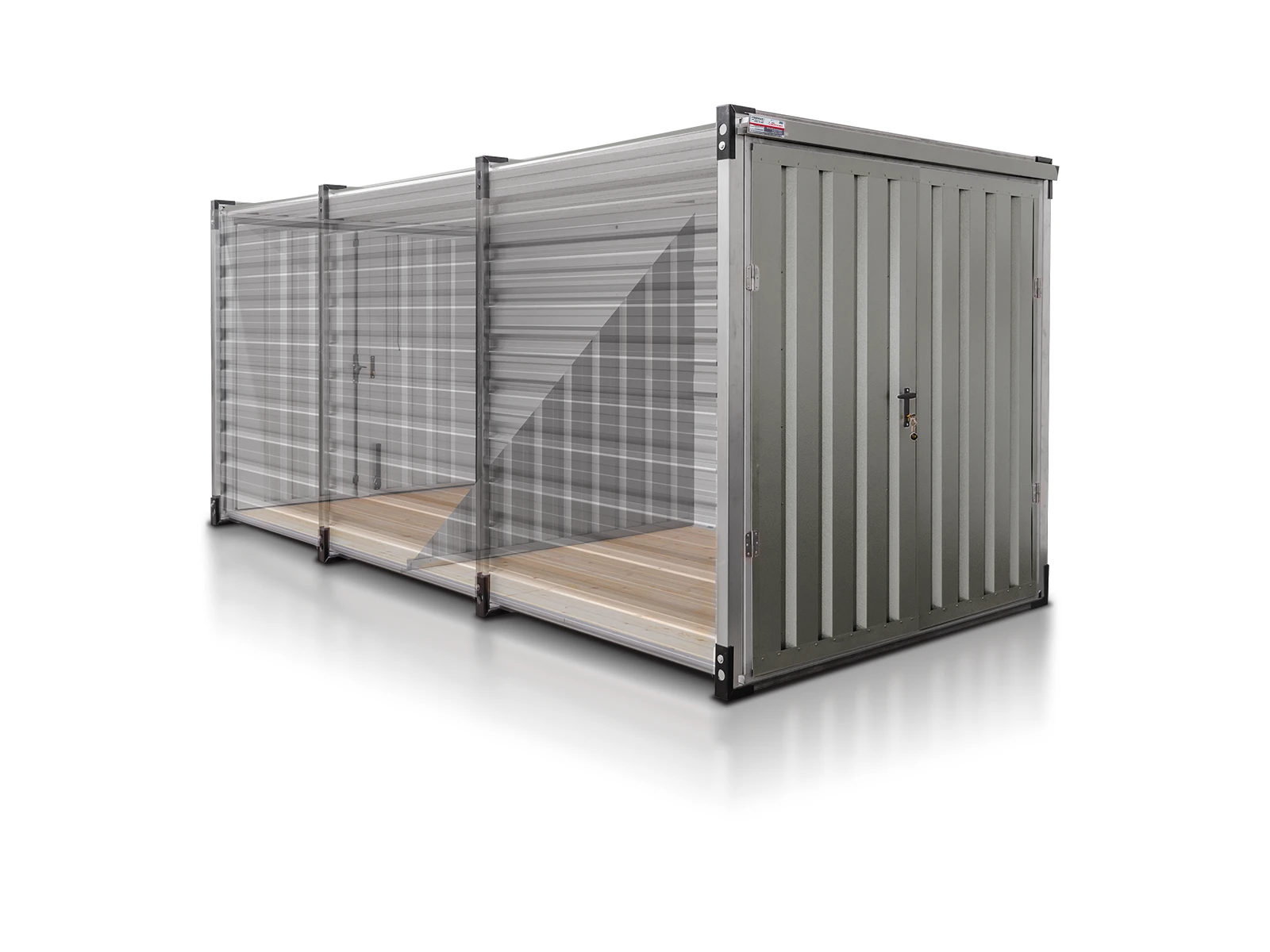 Kontener Magazynowy Podwojny 5 M Srebrny