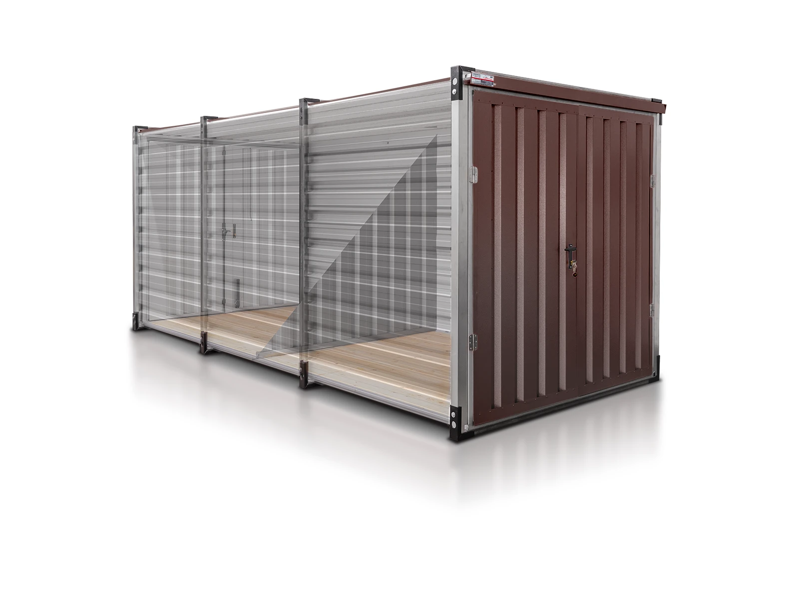 Kontener Magazynowy Podwojny 5 M Ciemny Braz