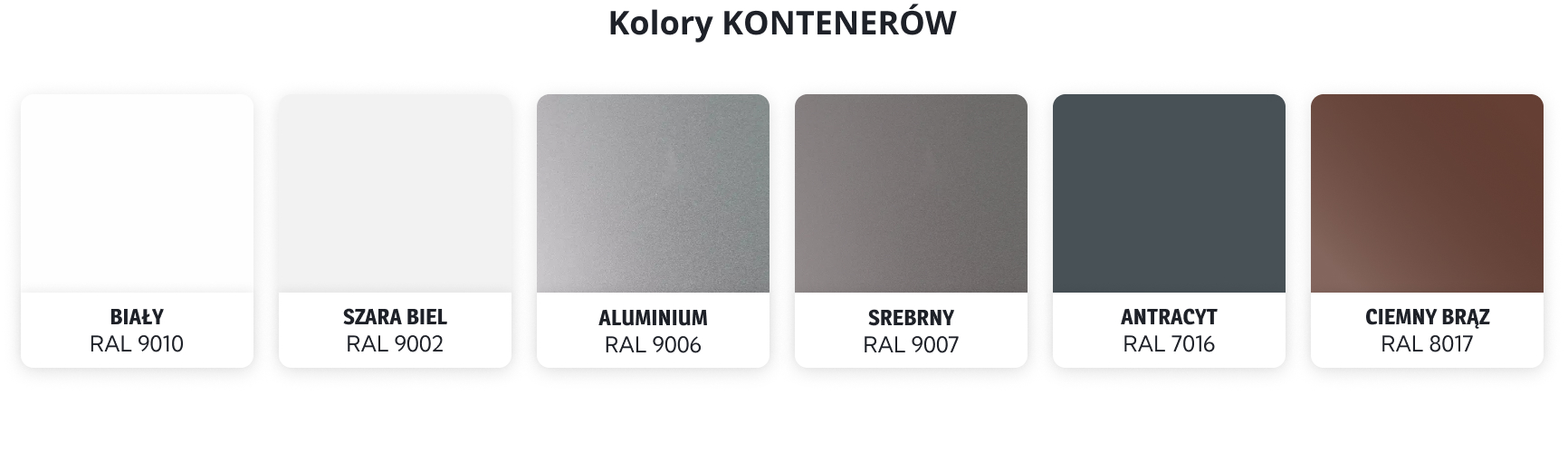 Kolory kontenery blaszane