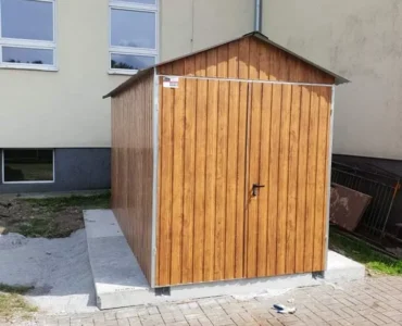 Domek narzędziowy 2x3 m Dach dwuspadowy Jasny Orzech