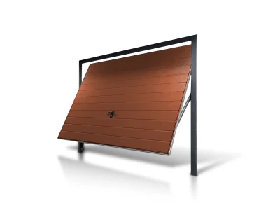 Brama uchylna 4x2 m Przetłoczenia poziome Panel 17 cm