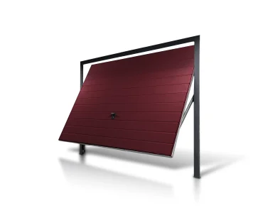 Brama uchylna 4x2.5 m Przetłoczenia poziome Panel 17 cm