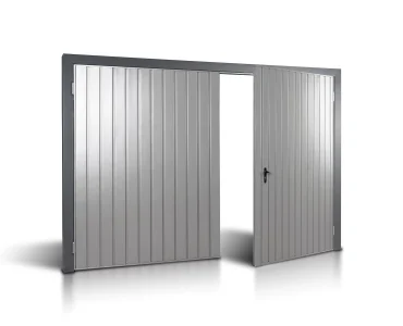 Brama dwuskrzydłowa 3x2.5 m Przetłoczenia pionowe Panel 10 cm