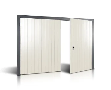 Brama dwuskrzydłowa 2x3.5 m Przetłoczenia pionowe Panel 10 cm