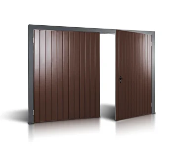 Brama dwuskrzydłowa 2x3 m Przetłoczenia pionowe Panel 10 cm