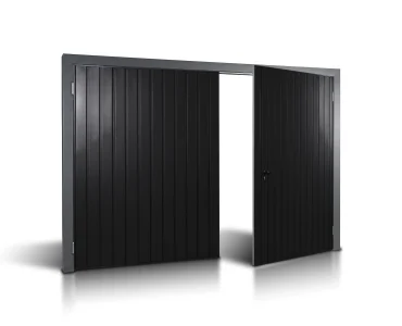 Brama dwuskrzydłowa 2.5x3.5 m Przetłoczenia pionowe Panel 10 cm