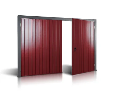 Brama dwuskrzydłowa 2x4 m Przetłoczenia pionowe Panel 10 cm