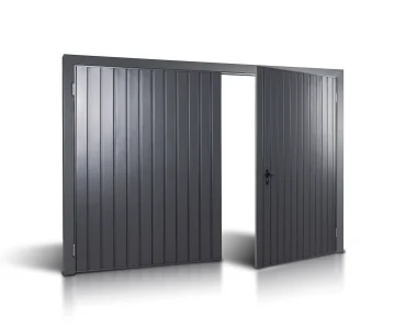 Brama dwuskrzydłowa 3x3 m Przetłoczenia pionowe Panel 10 cm