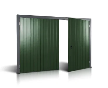 Brama dwuskrzydłowa 2.5x3 m Przetłoczenia pionowe Panel 10 cm