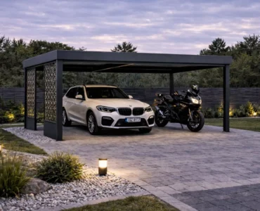 Carport Ażurowe Panele - Wiata garażowa 4x4 m