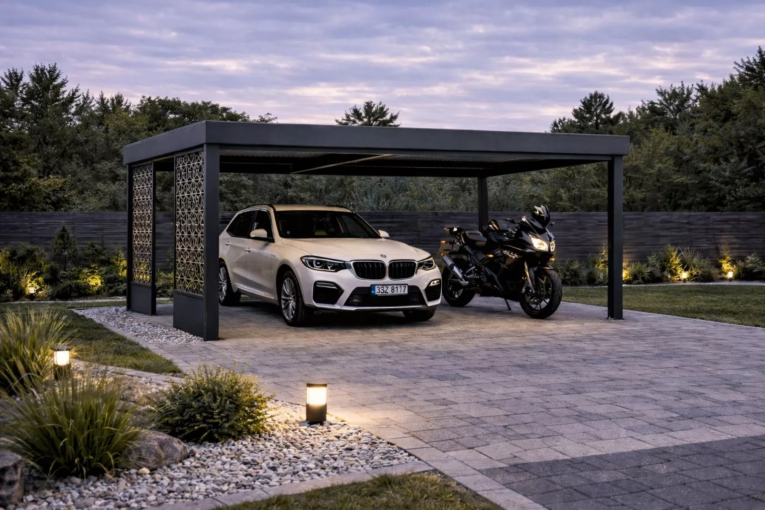 Carport-azurowe-panele-4×4