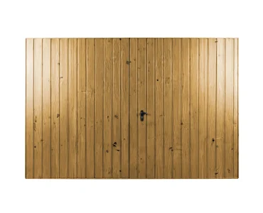 Brama dwuskrzydłowa 3.5x3.5 m Drewnopodobna Przetłoczenia pionowe Panel 10 cm