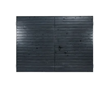 Brama dwuskrzydłowa 3x3 m Drewnopodobna Przetłoczenia poziome Panel 10 cm