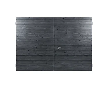 Brama dwuskrzydłowa 3x3 m Drewnopodobna Przetłoczenia poziome Panel 17 cm