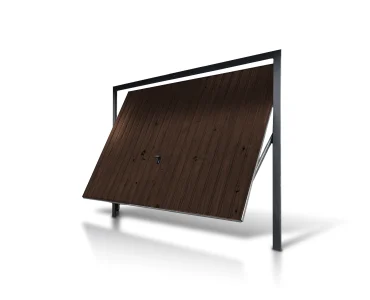 Brama uchylna 2x2.5 m Drewnopodobna Przetłoczenia pionowe Panel 10 cm
