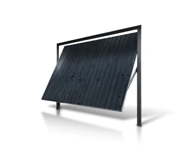 Brama uchylna 3x2.5 m Drewnopodobna Przetłoczenia pionowe Panel 10 cm