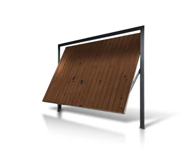 Brama uchylna 2.5x2 m Drewnopodobna Przetłoczenia pionowe Panel 10 cm