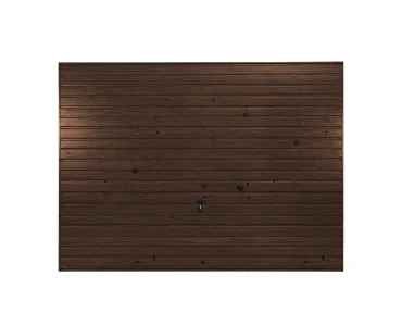 Brama uchylna 4x2.5 m Drewnopodobna Przetłoczenia poziome Panel 10 cm