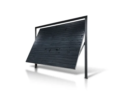 Brama uchylna 3x2 m Drewnopodobna Przetłoczenia poziome Panel 10 cm