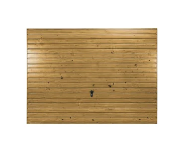 Brama uchylna 2.5x2.5 m Drewnopodobna Przetłoczenia poziome Panel 10 cm