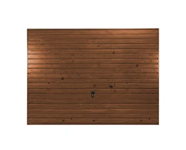 Brama uchylna 3.5x2 m Drewnopodobna Przetłoczenia poziome Panel 10 cm
