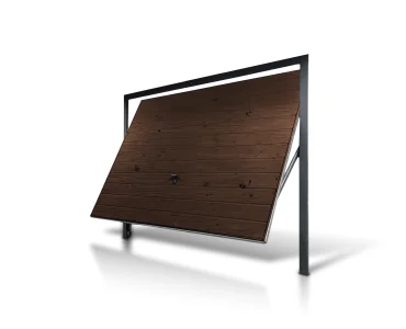 Brama uchylna 2x2.5 m Drewnopodobna Przetłoczenia poziome Panel 17 cm