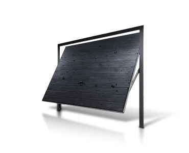 Brama uchylna 3x2.5 m Drewnopodobna Przetłoczenia poziome Panel 17 cm