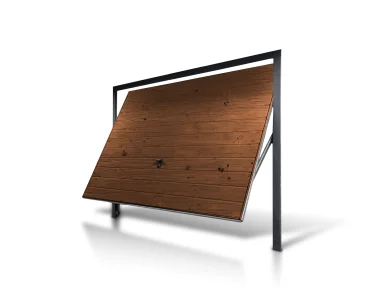 Brama uchylna 2.5x2 m Drewnopodobna Przetłoczenia poziome Panel 17 cm