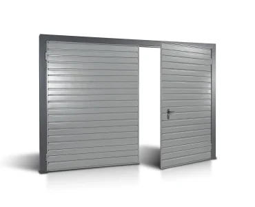 Brama dwuskrzydłowa 4x3 m Przetłoczenia poziome Panel 10 cm