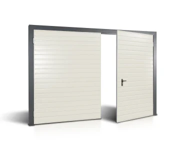 Brama dwuskrzydłowa 3x3.5 m Przetłoczenia poziome Panel 10 cm