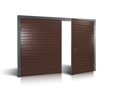 Brama dwuskrzydłowa 2x4 m Przetłoczenia poziome Panel 10 cm