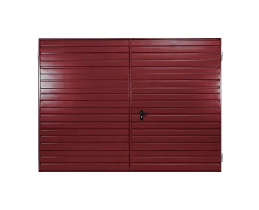 Brama dwuskrzydłowa 3.5x2.5 m Przetłoczenia poziome Panel 10 cm