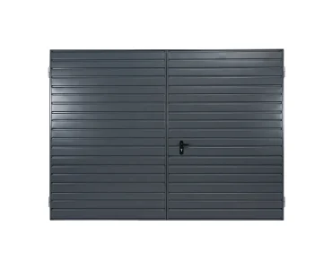 Brama dwuskrzydłowa 3x3 m Przetłoczenia poziome Panel 10 cm