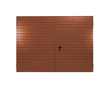 Brama dwuskrzydłowa 3.5x3 m Przetłoczenia poziome Panel 10 cm