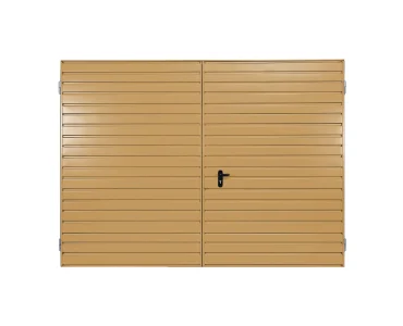 Brama dwuskrzydłowa 2.5x3.5 m Przetłoczenia poziome Panel 10 cm