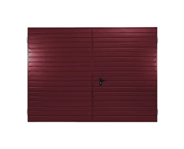 Brama dwuskrzydłowa 3.5x4 m Przetłoczenia poziome Panel 10 cm
