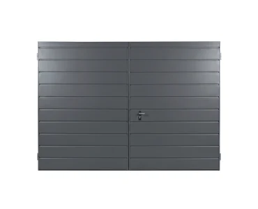 Brama dwuskrzydłowa 3x3 m Przetłoczenia poziome Panel 17 cm